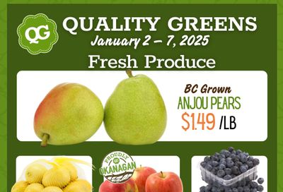 Quality Greens Flyer January 2 to 7