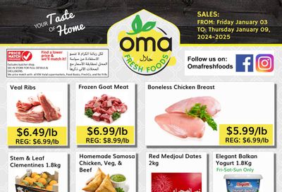 Oma Fresh Foods Flyer January 3 to 9