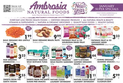 Ambrosia Natural Foods Flyer January 1 to 31