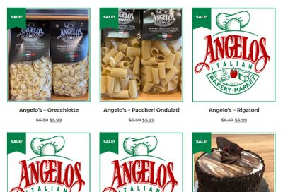 Angelo's Italian Bakery Monthly Specials January 1 to 31