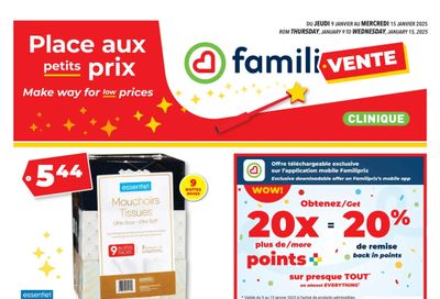 Familiprix Clinique Flyer January 9 to 15