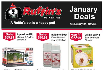 Ruffin's Pet Centre Flyer January 9 to 31