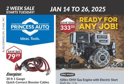 Princess Auto Flyer January 14 to 26