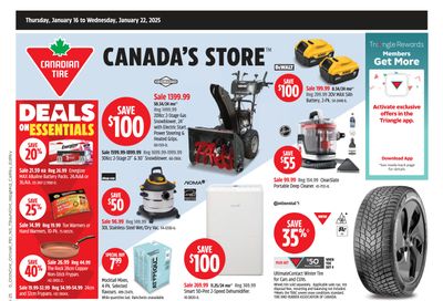 Canadian Tire (Atlantic) Flyer January 16 to 22