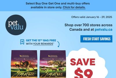 Pet Valu Flyer January 16 to 29