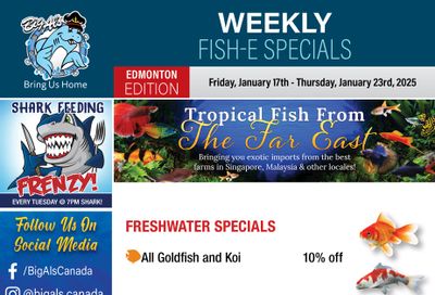 Big Al's (Edmonton) Weekly Specials January 17 to 23