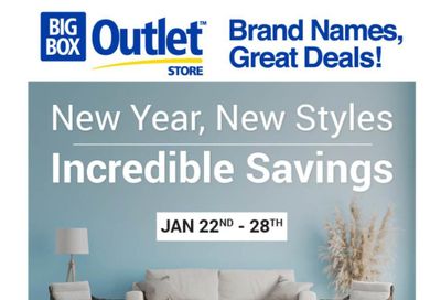 Big Box Outlet Store Flyer January 22 to 28