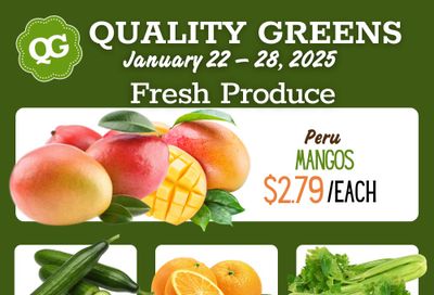 Quality Greens Flyer January 22 to 28