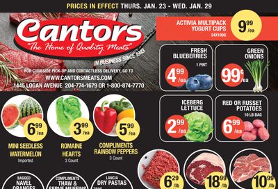 Cantor's Meats Flyer January 23 to 29