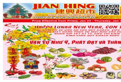 Jian Hing Supermarket (North York) Flyer January 24 to 30