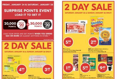 Shoppers Drug Mart Canada Surprise Points Offer: Get 20,000 or 30,000 PC Optimum Points January 24th & 25th