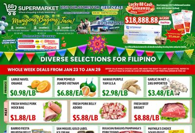 88 Supermarket Flyer January 23 to 29