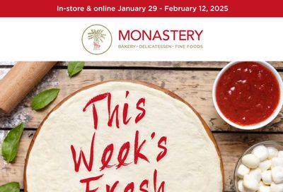 Monastery Bakery Flyer January 29 to February 12