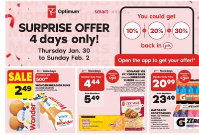 Real Canadian Superstore Moredays Surprise Offer: Get up to 30% Back in Points January the 30th – February 2nd