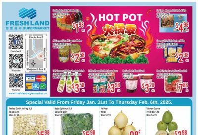 FreshLand Supermarket Flyer January 31 to February 6