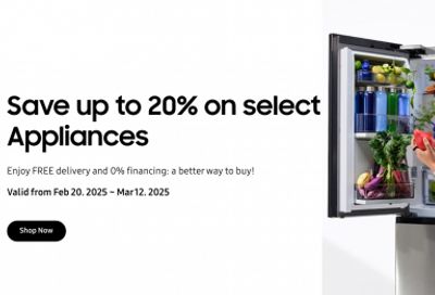 Samsung Canada: Save up to 20% on Appliances + up to $400 on Galaxy Book5 Series + More