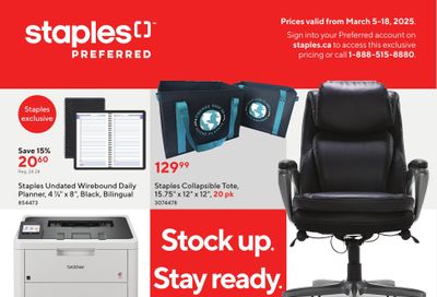 Staples Preferred Flyer March 5 to 18